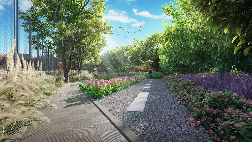 Godrej Whitefield Villas - French-theme villa exterior with landscaped courtyards