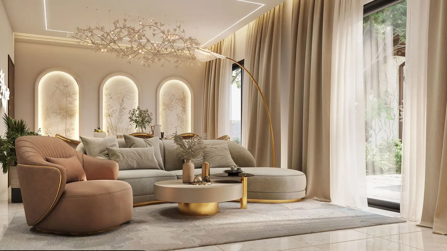 Nambiar District 25 Phase 3 - Spacious 3 BHK interior living room